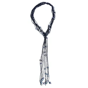 Pearl Spinel Lariat Necklace
