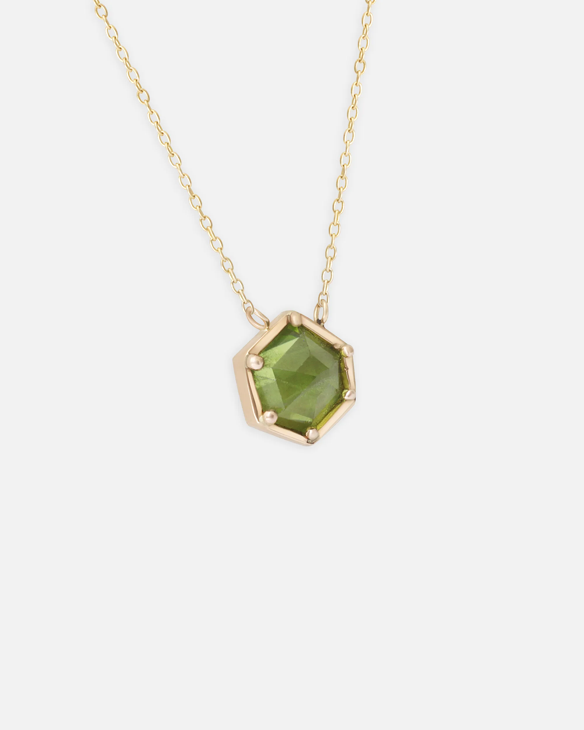 Pebble / Peridot Freeform Pendant