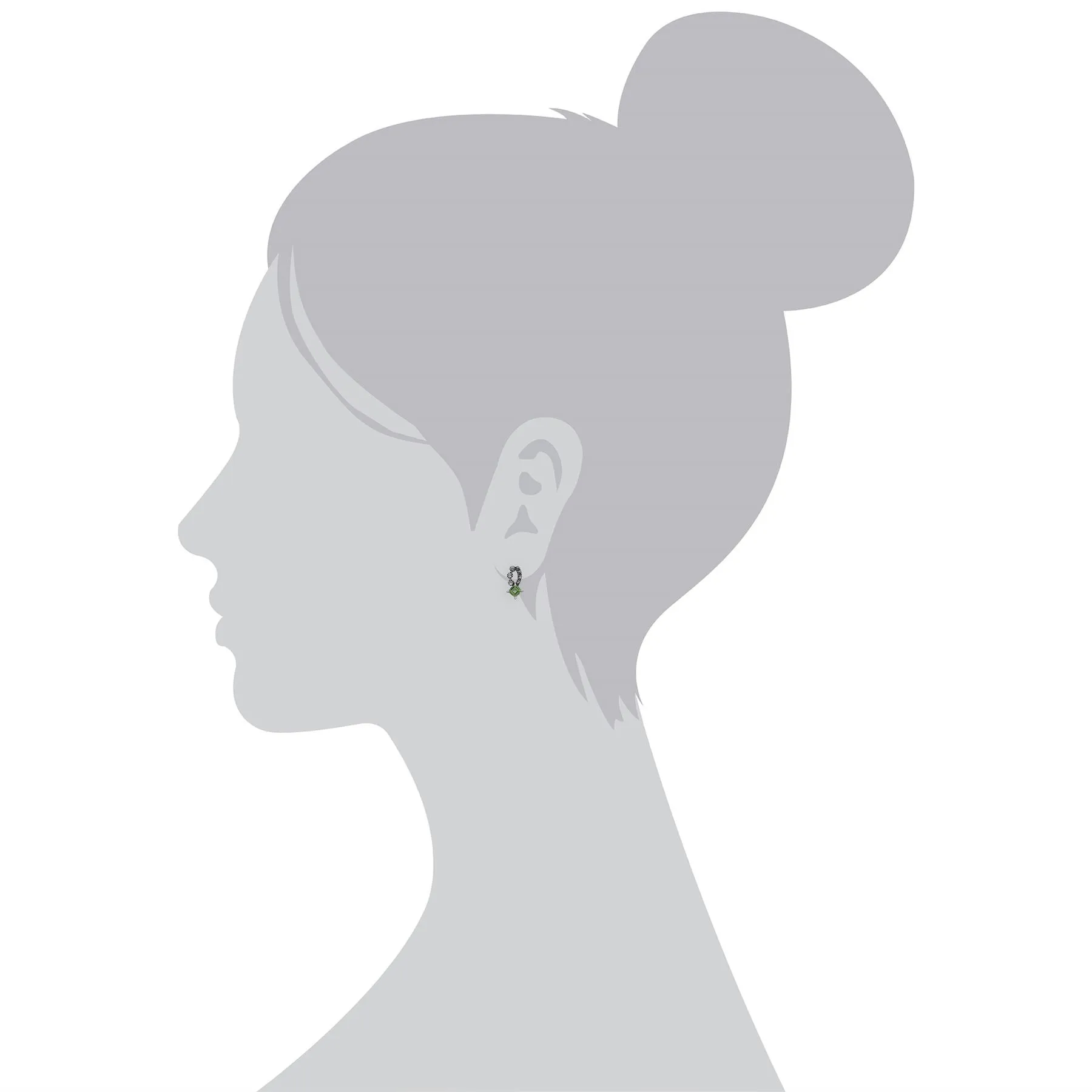 Peridot & Markasit Ohrstecker in Sterling Silber