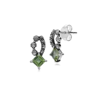 Peridot & Markasit Ohrstecker in Sterling Silber
