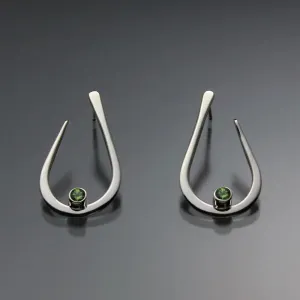 Peridot Earrings EAR030SMSSPR Sterling Silver or 14K Gold by John Tzelepis Jewelry