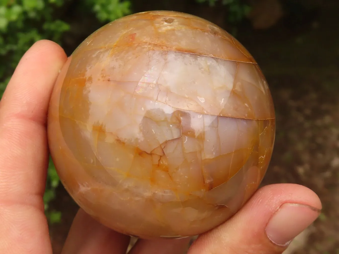 Polished Gorgeous Peach Moonstone Spheres  x 6 From Madagascar