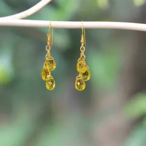Pom Jewelry Peridot Earrings In Gold Fill- PEGN8