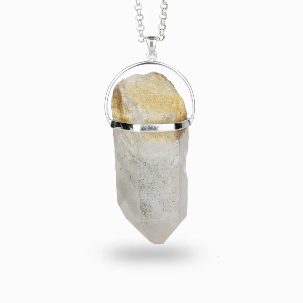Quartz Point With Chlorite Necklace
