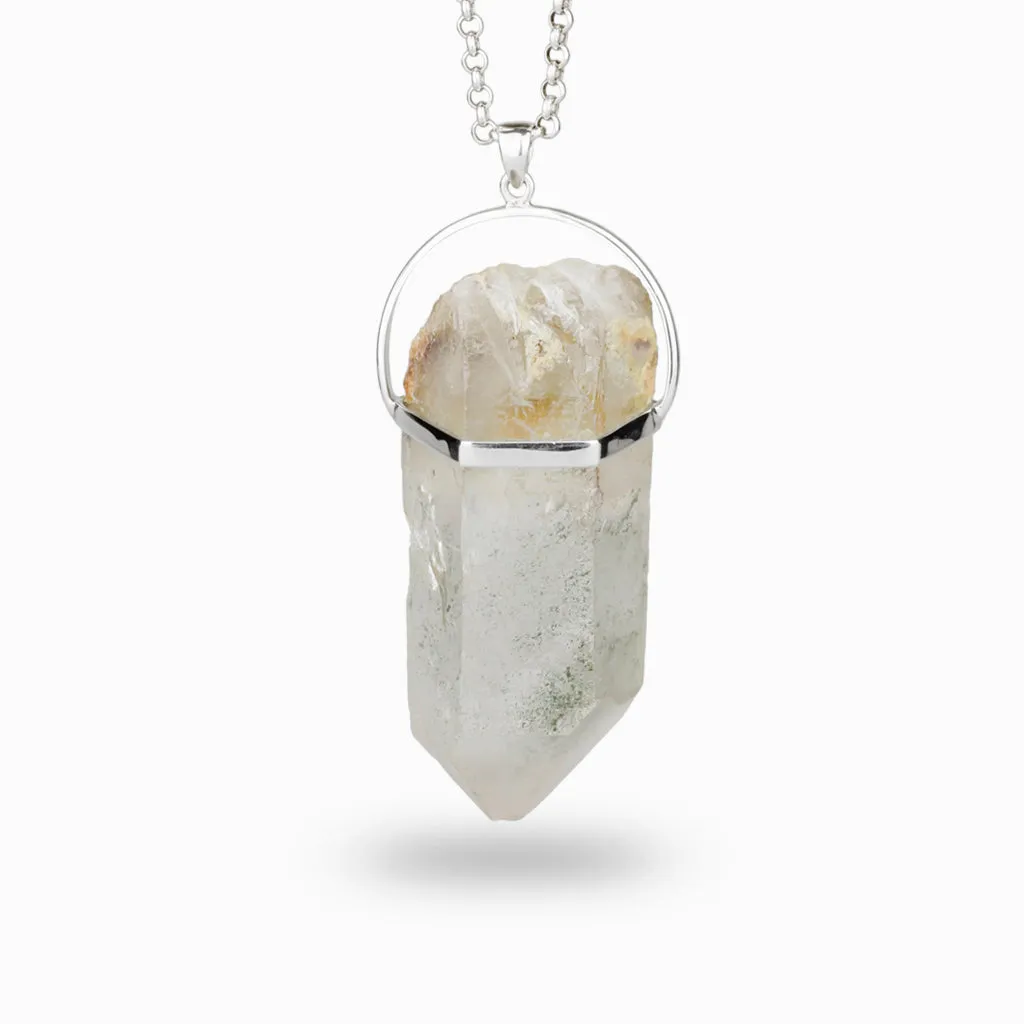 Quartz Point With Chlorite Necklace