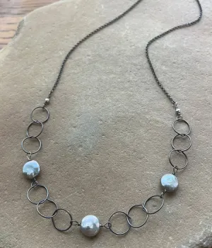 Reflection Pearl Chain Necklace