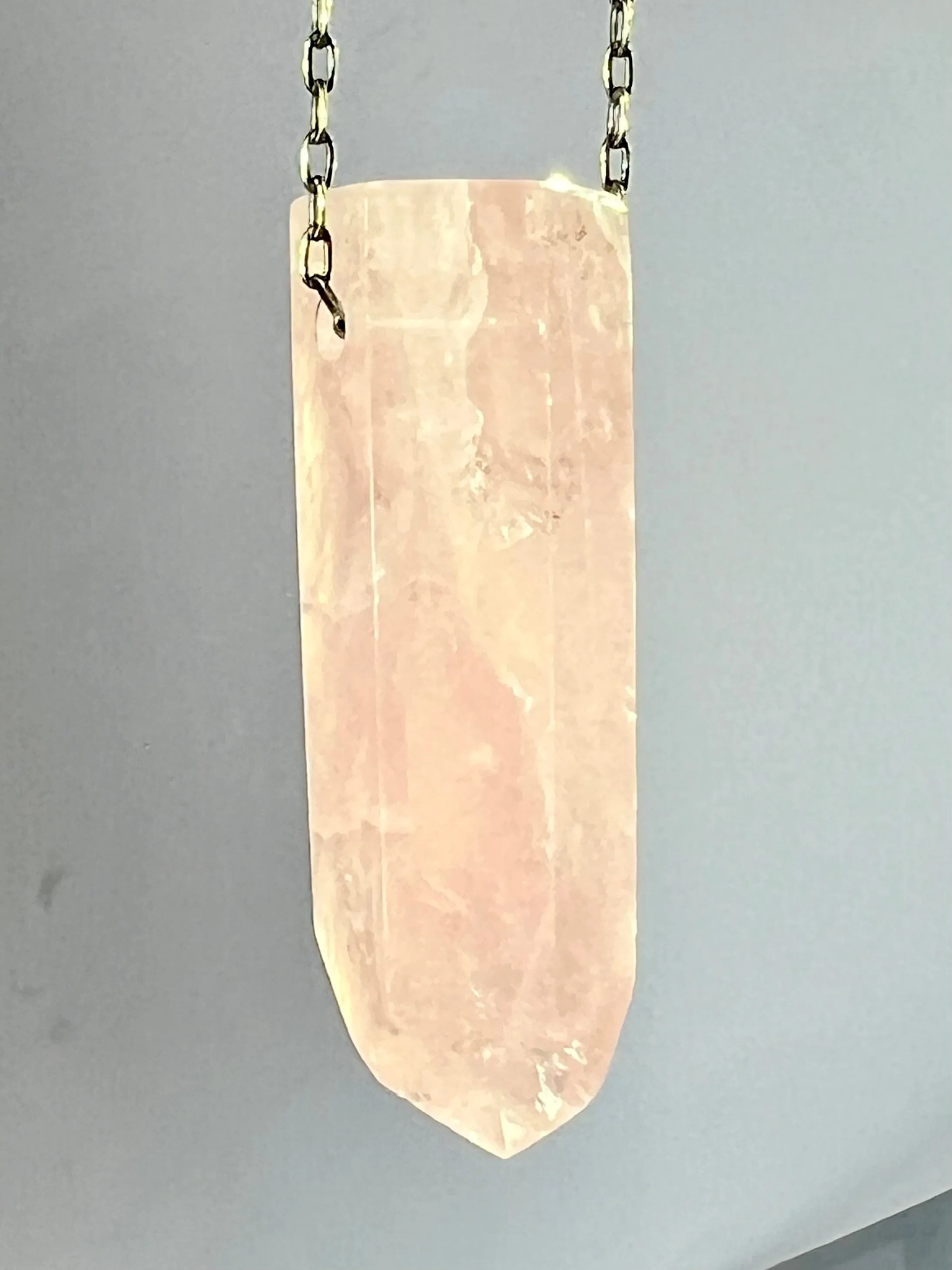 Rose Quartz Crystal Necklace