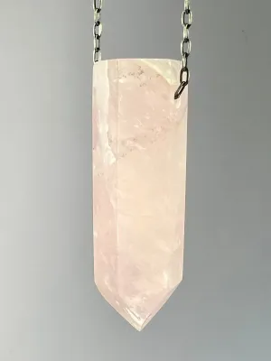 Rose Quartz Crystal Necklace