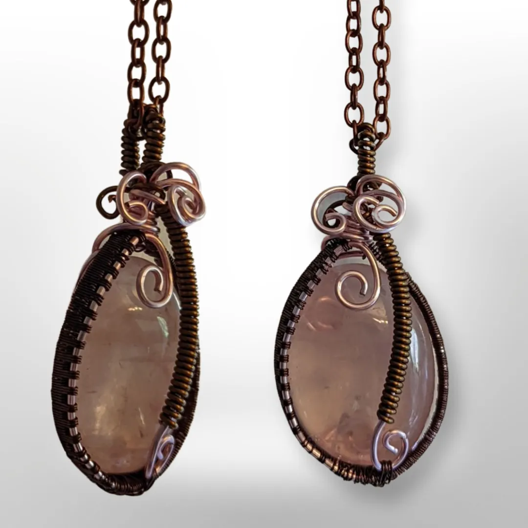 Rose Quartz, Necklace -Echo of a Stone