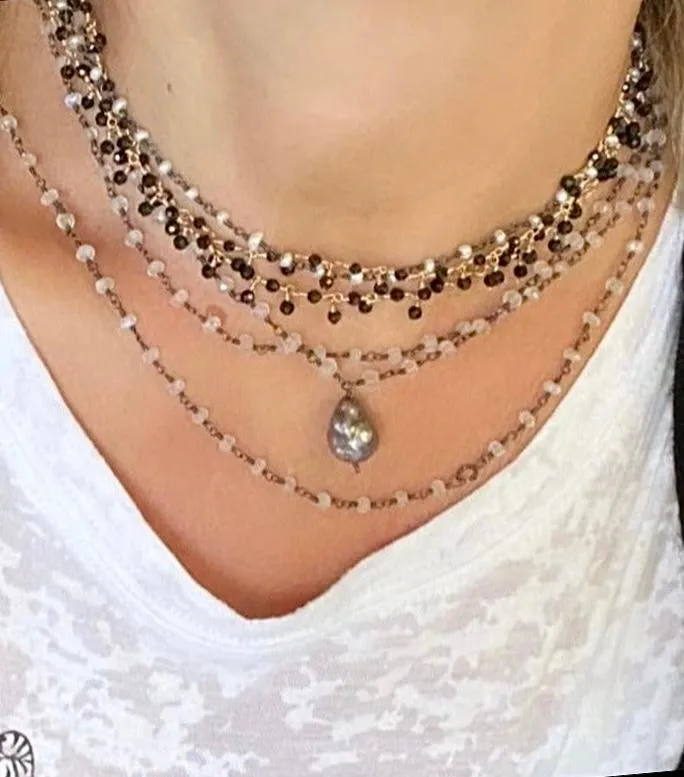 Rose Quartz Necklace - Pink