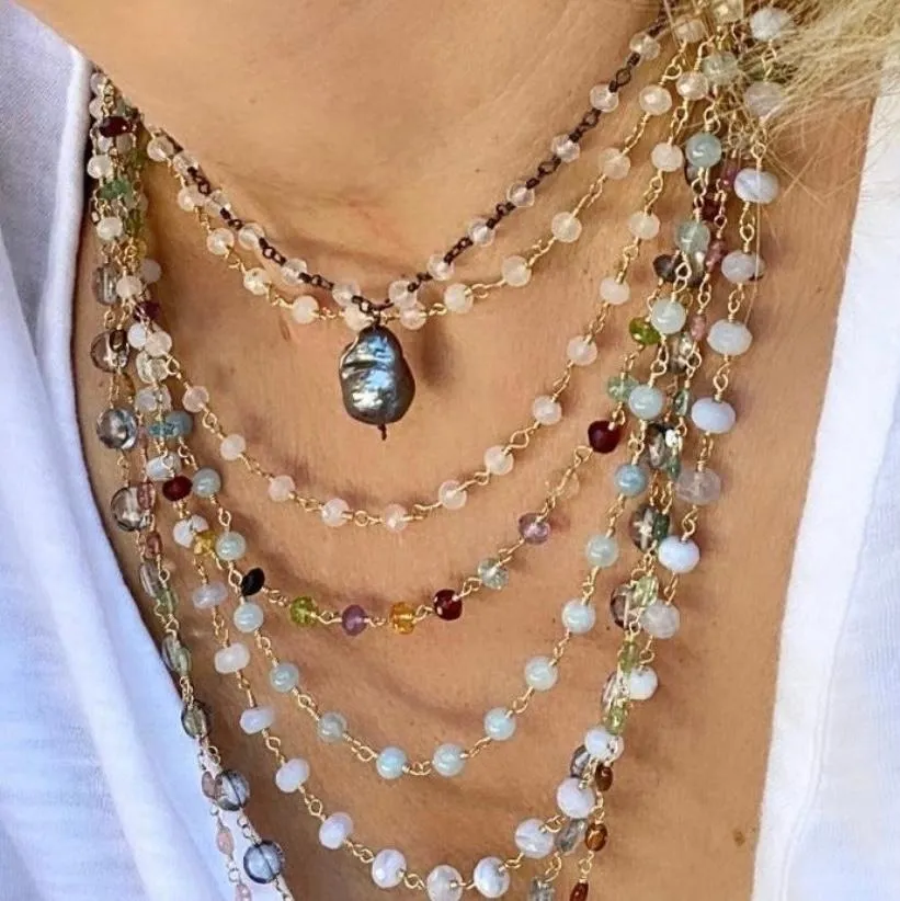 Rose Quartz Necklace - Pink