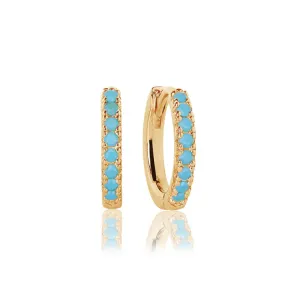 Sif Jakobs 18k Gold Plated Earrings Ellera Medio Turquoise