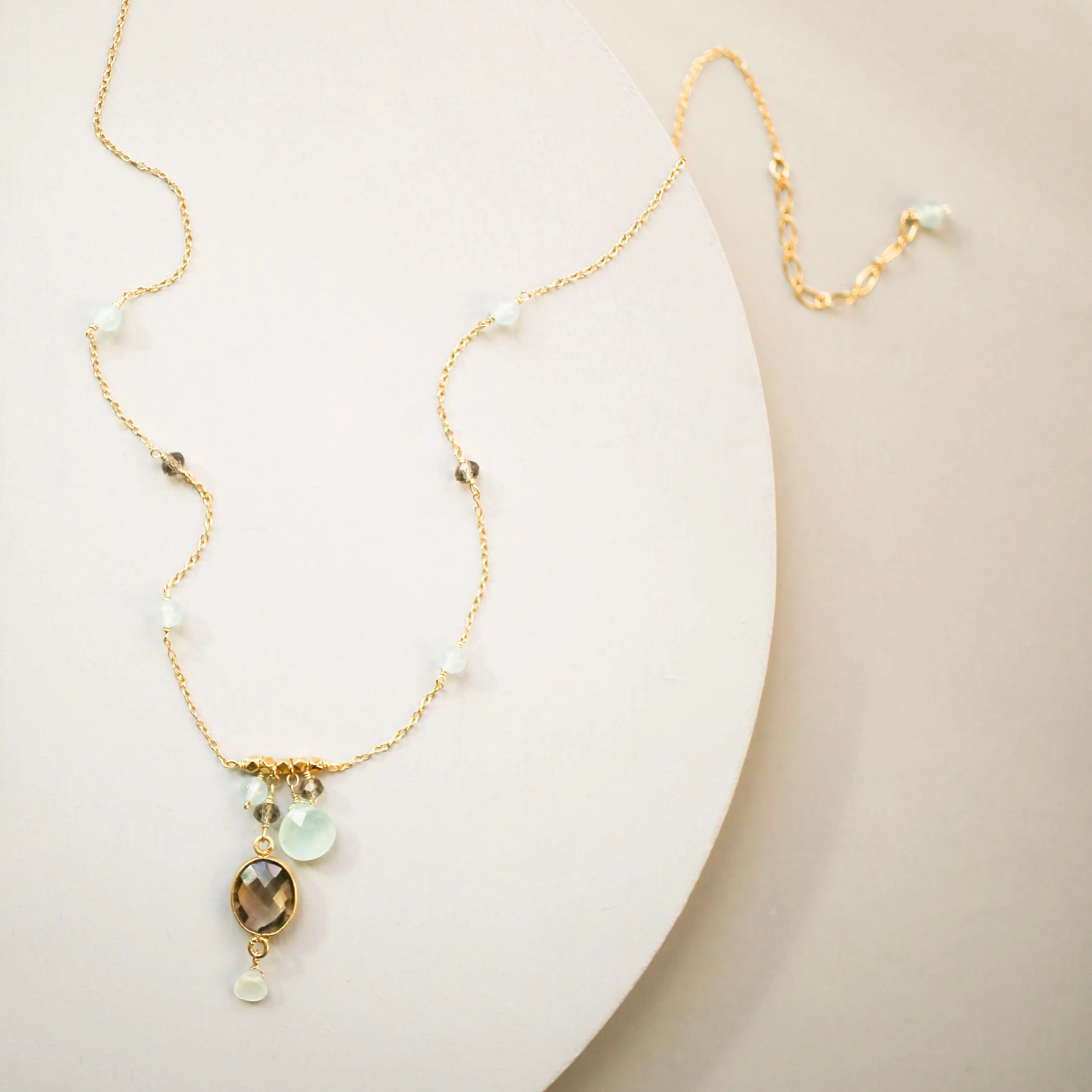 Smoky Quartz Bezel Necklace