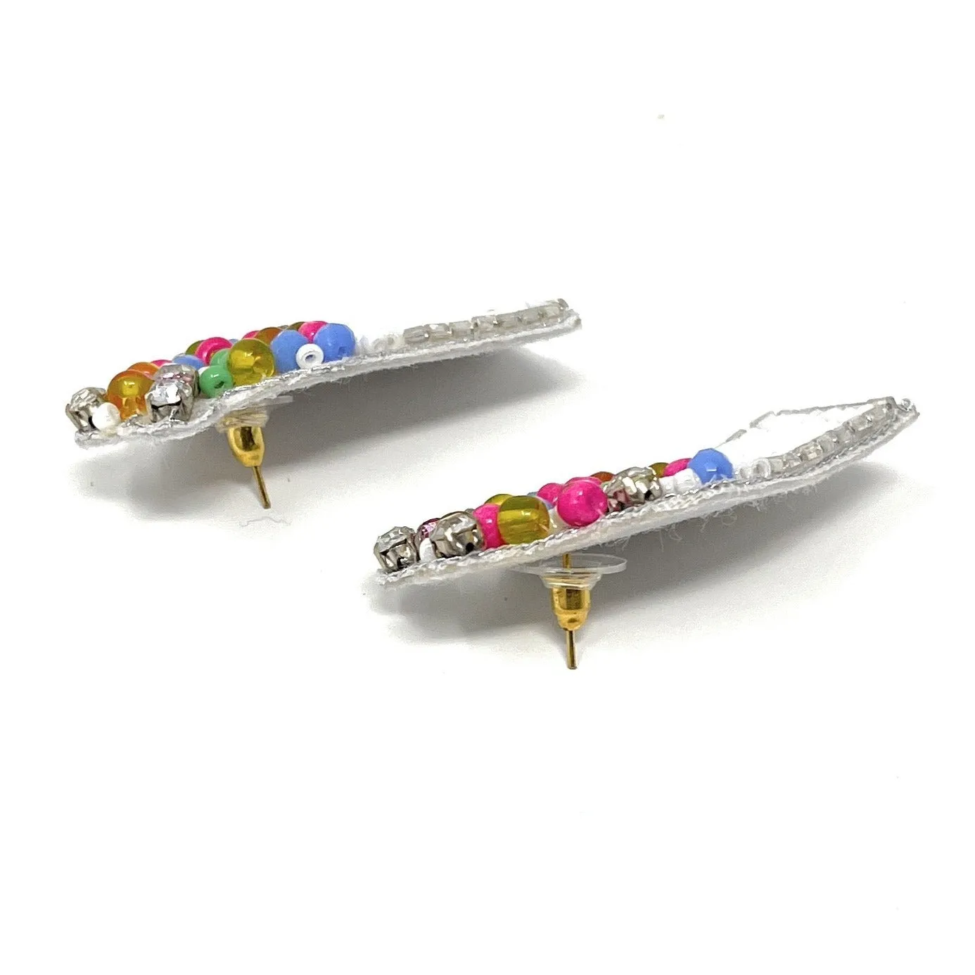Snow Cone Bead Jeweled Earrings