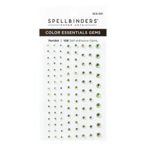 Spellbinders Colour Essentials Gems 108/Pkg Peridot