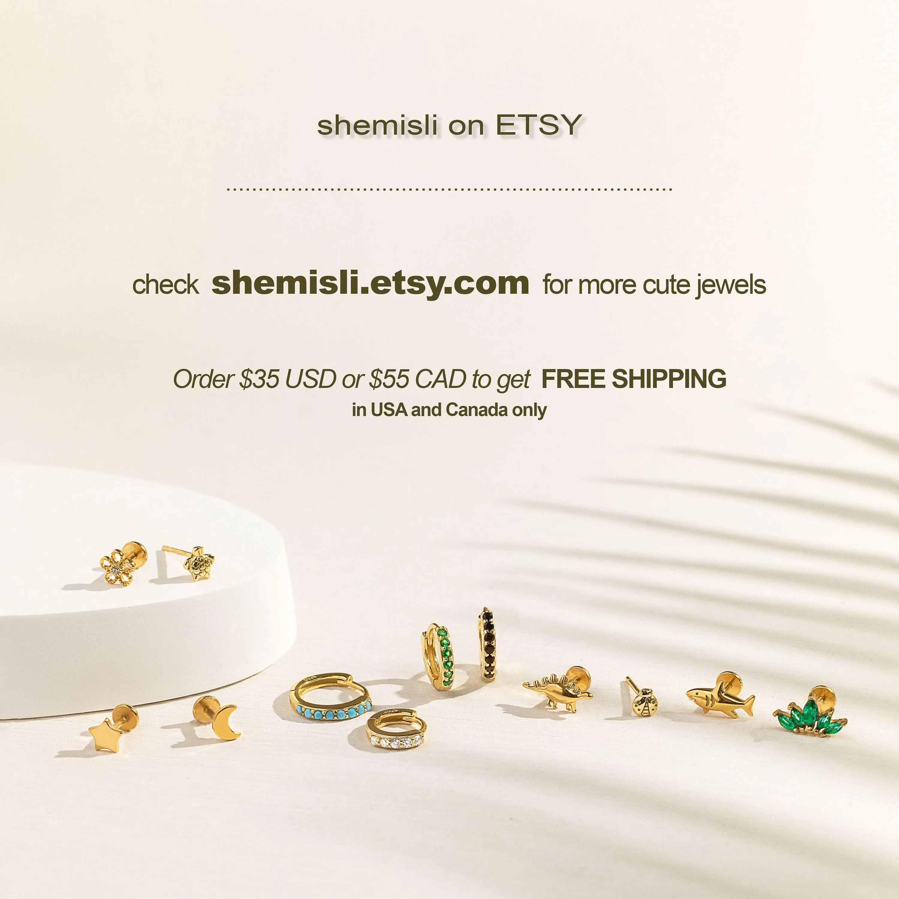 Spike Emerald CZ Hoop Earrings, Gold, Silver SHEMISLI SH372
