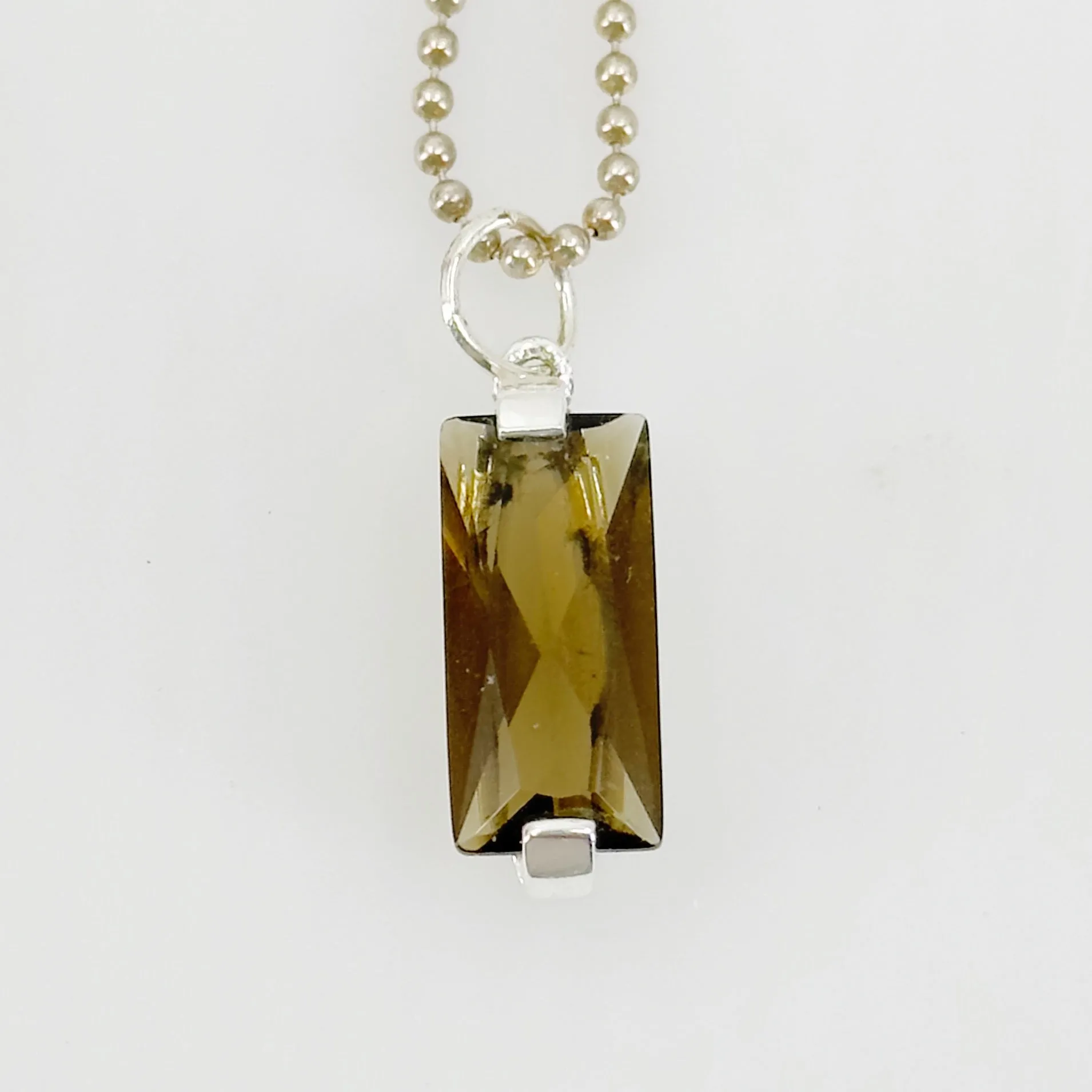 Sterling silver smoky quartz Pendant GM67