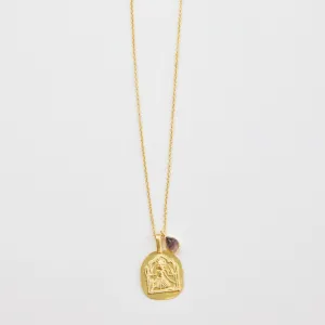 Temple Necklace - Aubergine Quartz