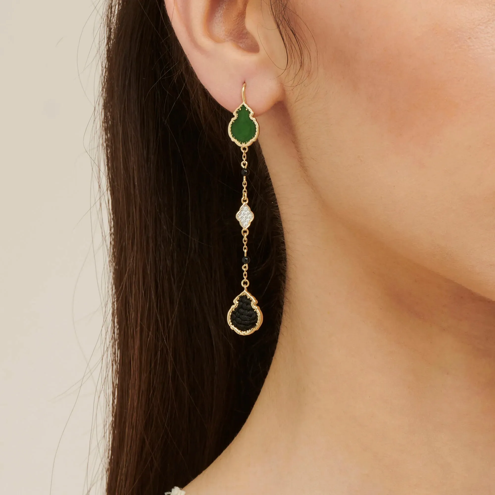 Tesir Kiswa Gold Earrings