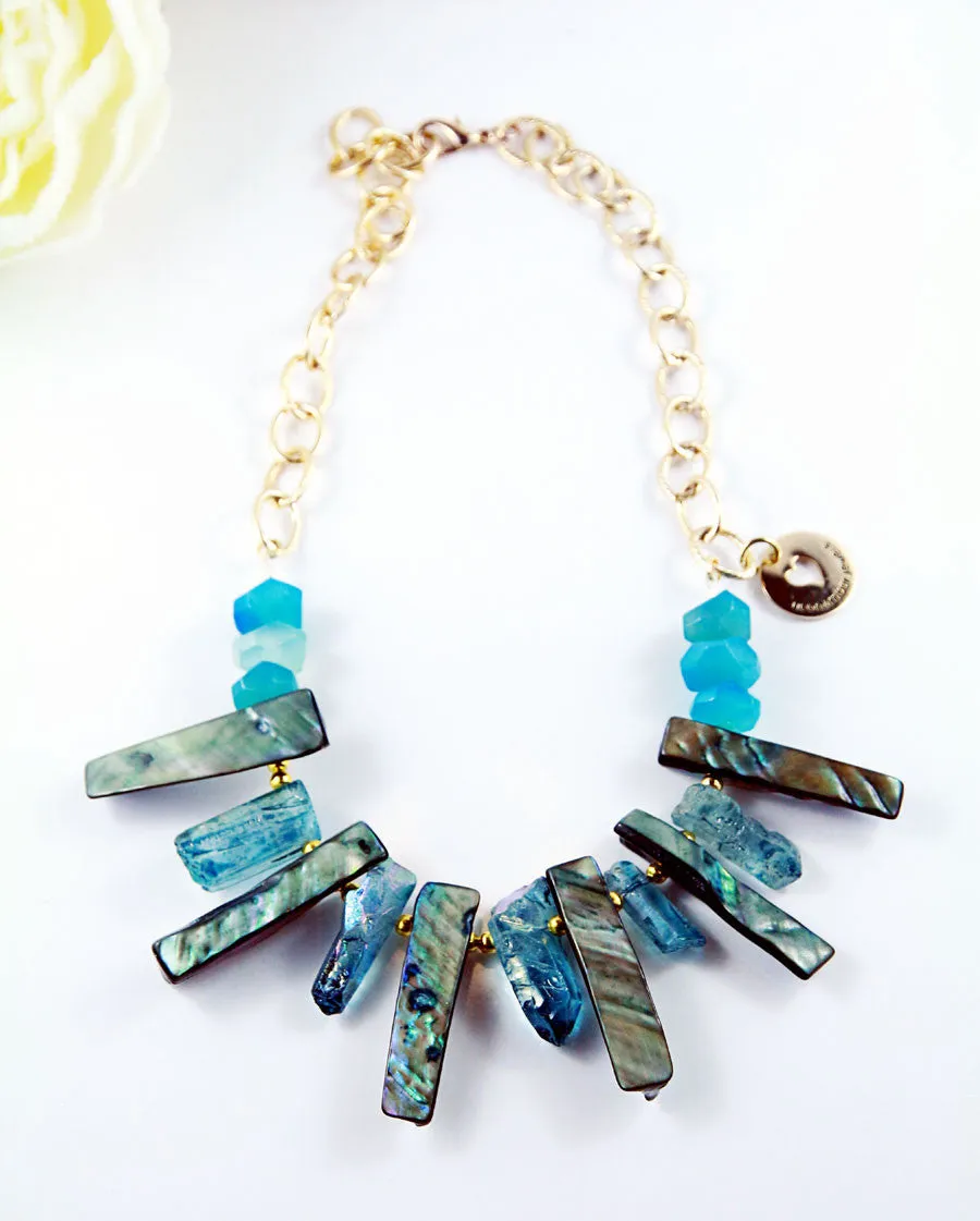 The Blue Waves Statement Necklace