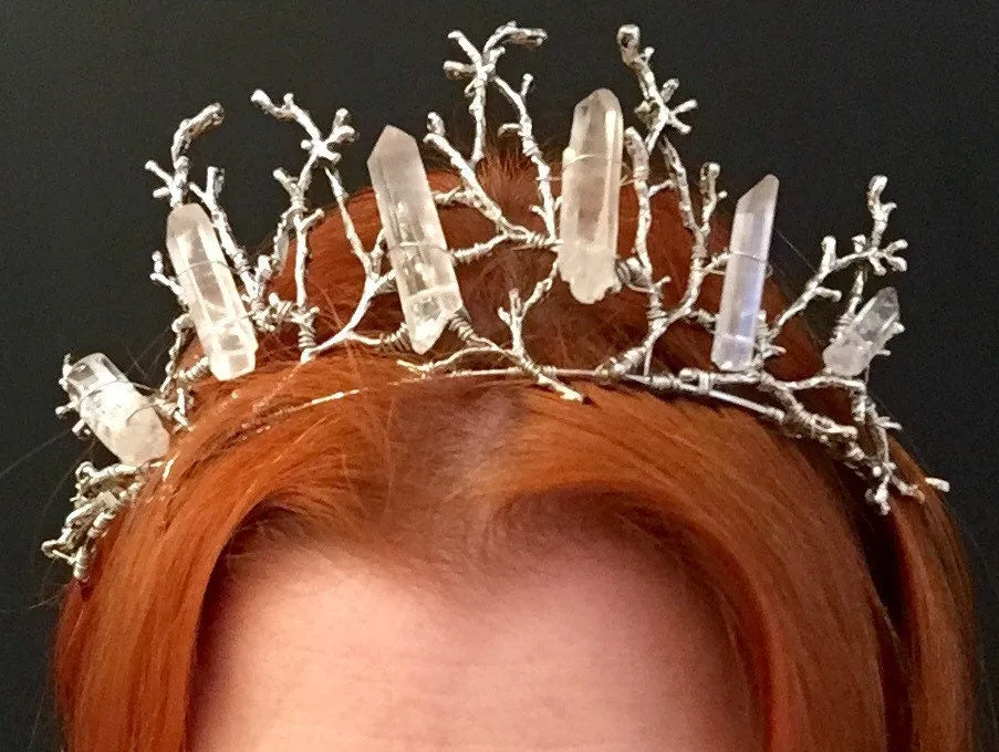 The ESME Quartz Twig Crown