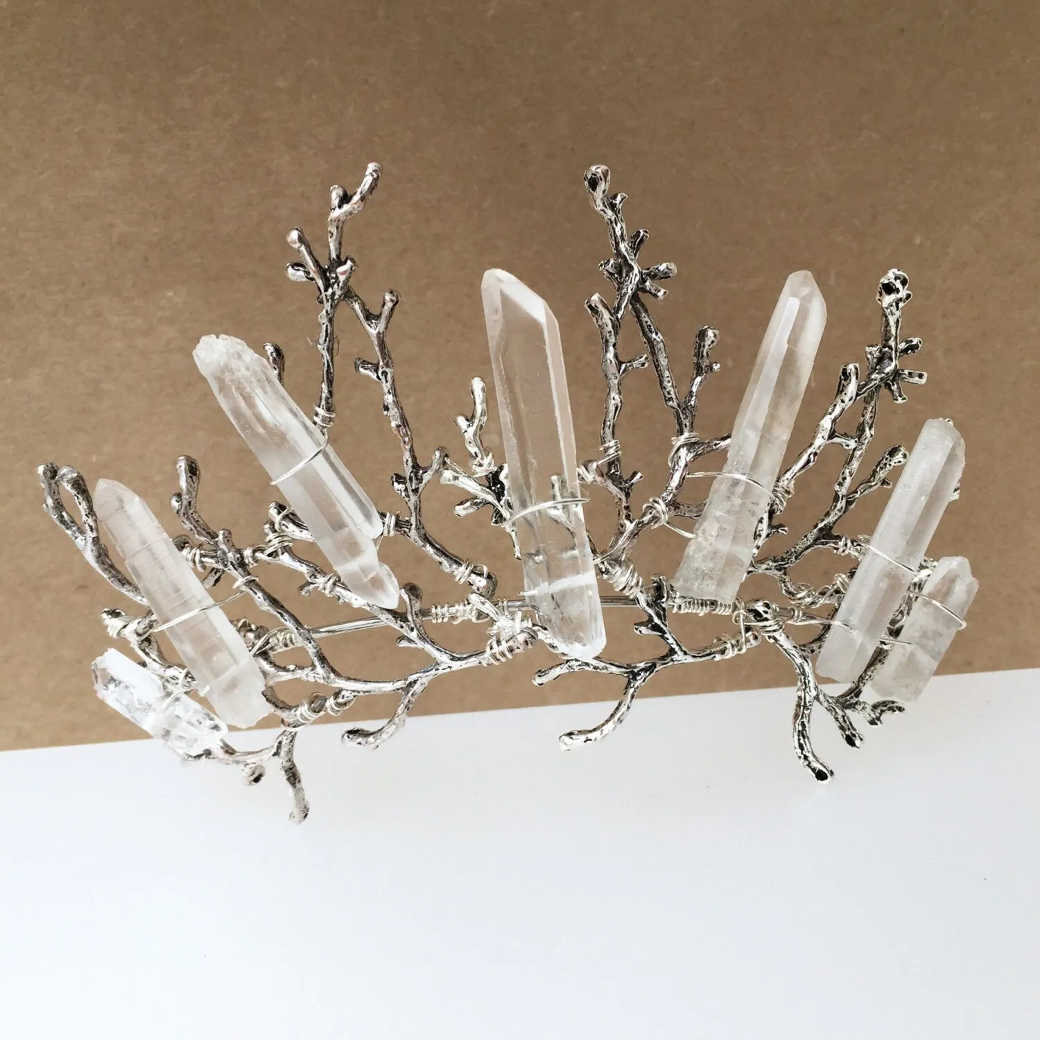 The ESME Quartz Twig Crown