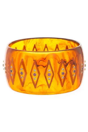 Tortoise Sapphire Bakelite Bangle
