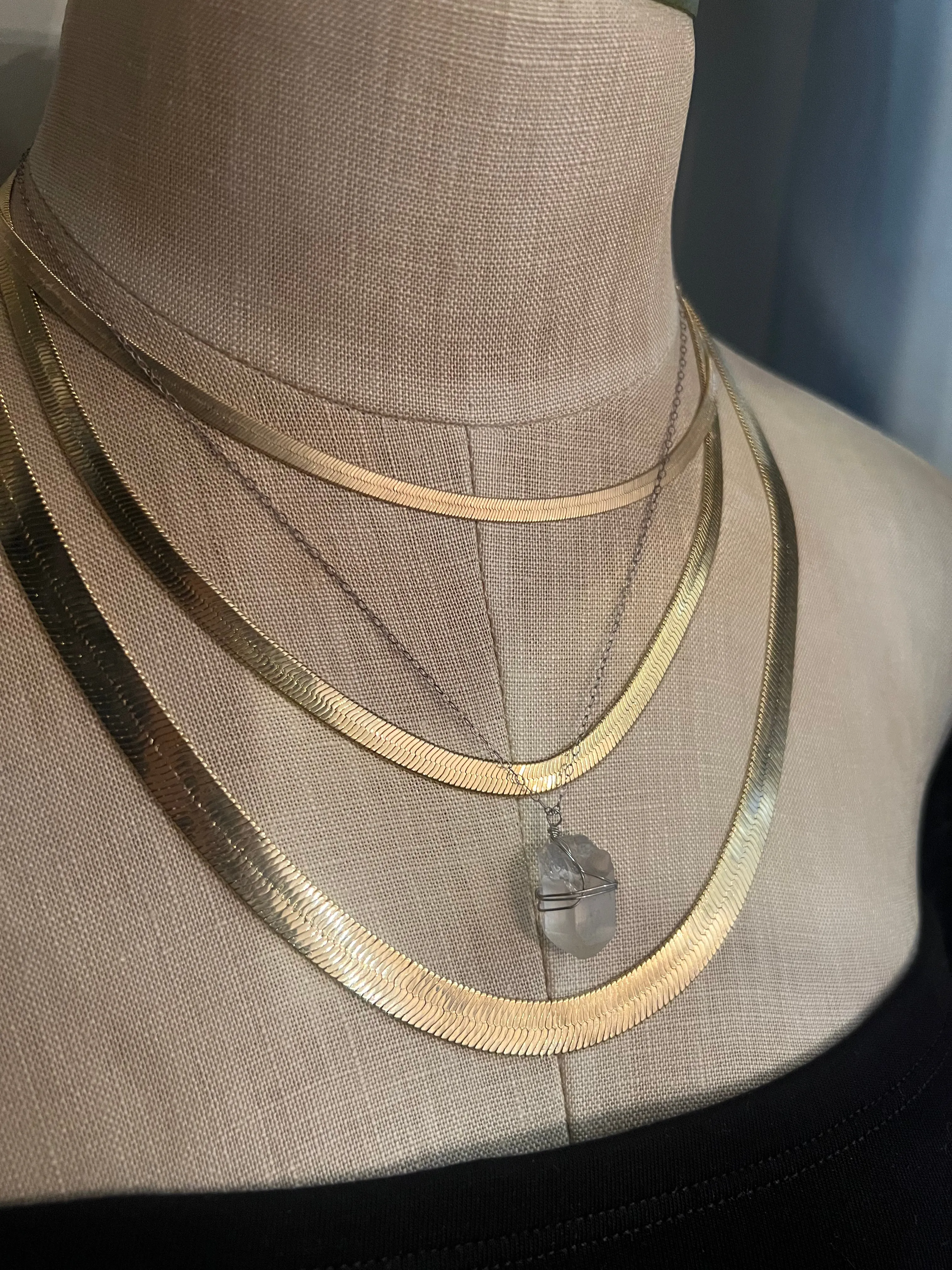 Vannucci Wire Wrapped Clear Quartz Necklace | Silver